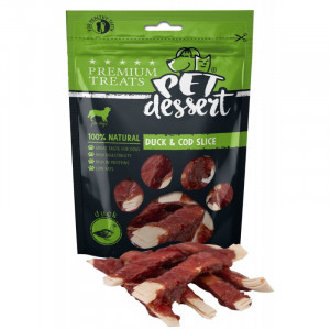 Recompense PET'S DESSERT DUCK COD SLICE 80g