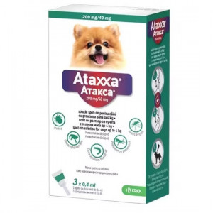 1x Pipeta antiparazitara Ataxxa Dog S < 4kg
