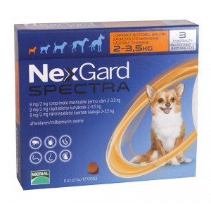 Nexgard Spectra XS comprimat caini 2-3.5kg