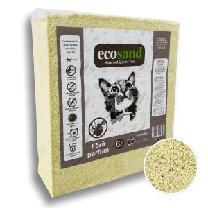 Nisip tofu pisici Ecosand MICRO fara parfum - litiere automate 6L