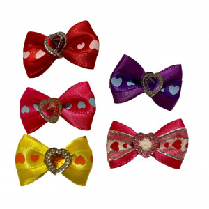 Set 5 fundite colorate cu clips Maya pentru caini