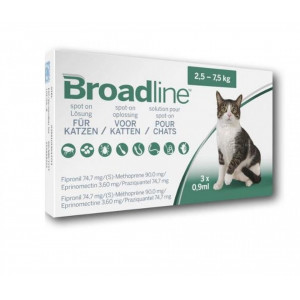 BROADLINE soluţie spot-on pentru pisici de 2,5 – 7,5 kg