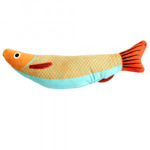 Jucarie PP catnip pentru pisici - Peste galben 24cm