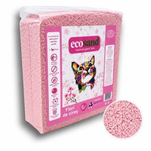 Nisip tofu pisici Ecosand MICRO Flori de Cires - litiere automate 6L