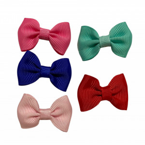 Set 5 fundite colorate cu clips Pufi pentru caini
