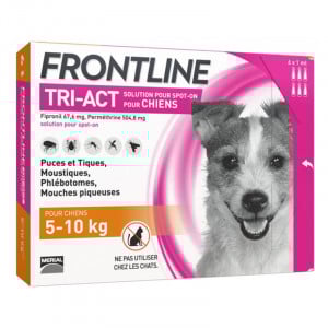 Frontline Tri-Act S 5-10kg pipeta antiparazitara pentru caini