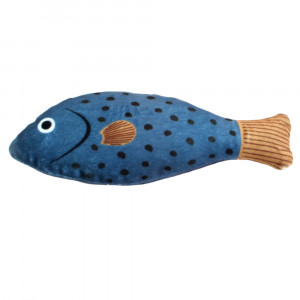 Jucarie PP catnip pentru pisici - Peste bleu 20cm