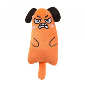 Jucarie PP catnip pentru pisici - Soricel portocaliu 16cm