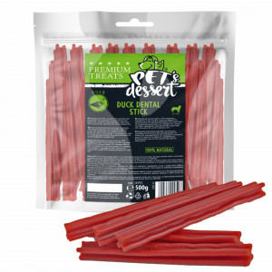 Recompense caini dentare PET'S DESSERT DUCK DENTAL STICK 500 GR