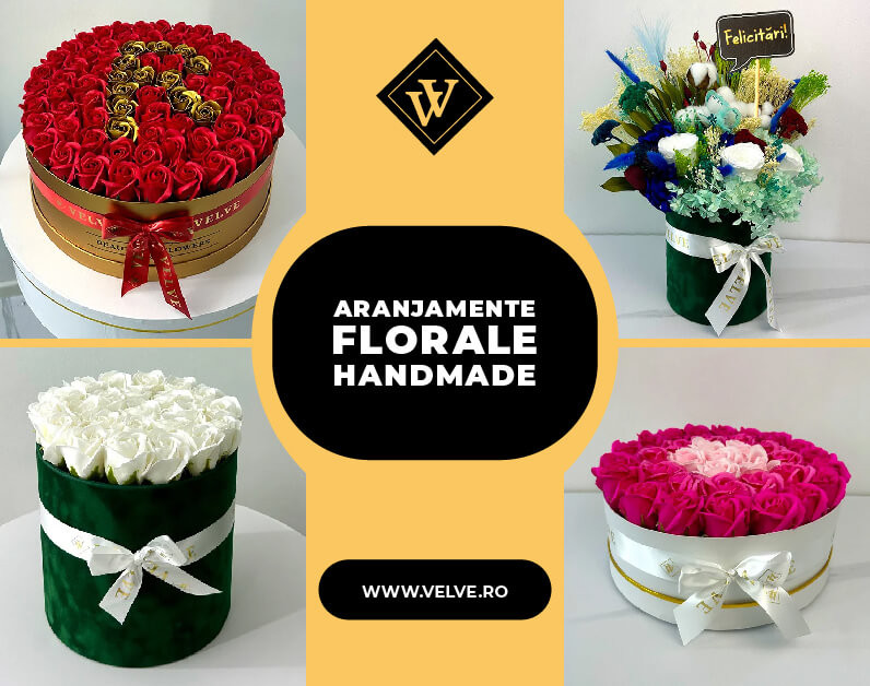 Aranjamente florale handmade Velve.ro: Oferă un Cadou Unic și plin de semnificație  💐