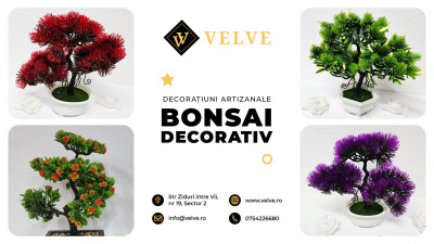 Adăugați un strop de culoare și seninătate în casa dvs. cu un Bonsai decorativ artificial, perfect pentru orice cameră!