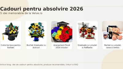 Cadouri pentru absolvire 2026: 5 idei memorabile de la Velve