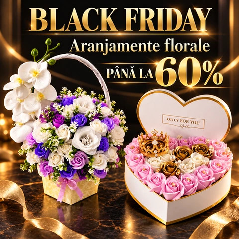 Black Friday VELVE: aranjamente florale cu reduceri de până la 60%
