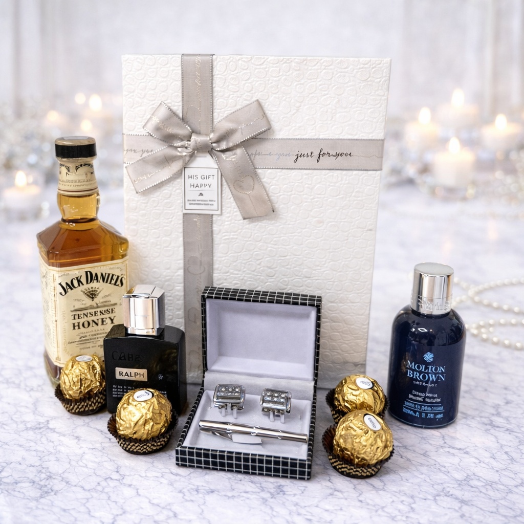 Set cadou Glamour pentru barbati, Parfum Ramz Silver 30ml, Jack