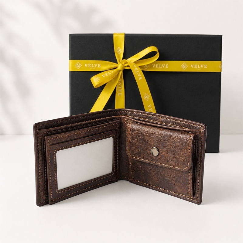 小物 LUXURYMATERIAL HERITAGEWALLET by Annonay Set premium pentru barbati Cognac Edition, cu portofel bifold
