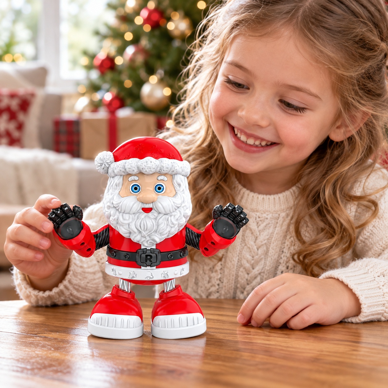 クリスマス mumin1313 Mos Craciun dansator cu muzica si lumini, jucarie interactiva, 20