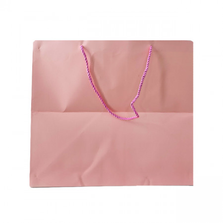 Ambalaj pentru cadouri, tip punga, cu snur, Dimensiuni 46 x 40 x 40 cm, Roz