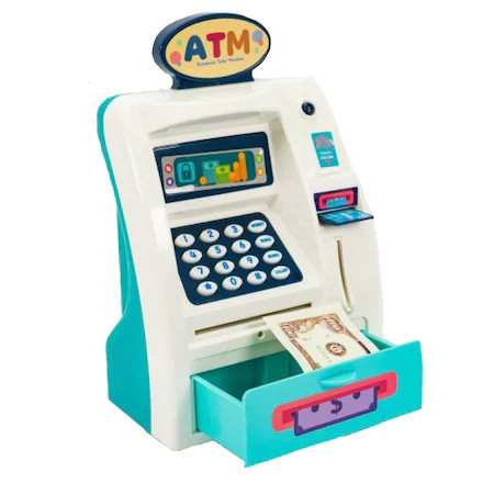 Jucarie interactiva ATM bancomat cu functii reale si sunete