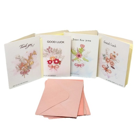 Set 4 felicitari cu design 3D si plic