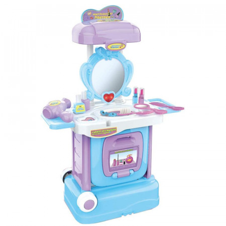 Set Masa cu oglinda, accesorii si Troller, 2 in 1