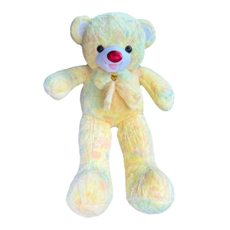 Ursulet de plus Noble, cu papion, Inaltime 74 cm, Galben