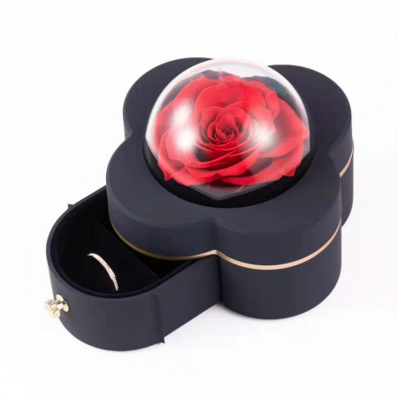 Cutie de bijuterii One Rose cu trandafir criogenate