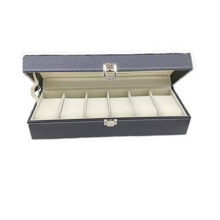 Cutie eleganta pentru ceasuri si bijuterii cu sase compartimente Ø 7 X 11 X 30