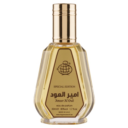 Parfum arabesc, Apa de Parfum Ameer Al Oud Vip Original Special Edition, Fragrance World, Unisex - 50ml