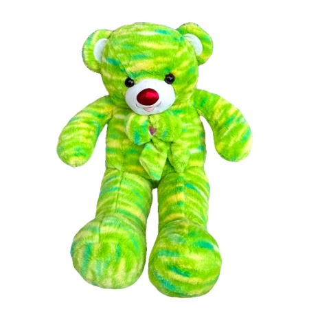 Ursulet de plus Noble, cu papion, Inaltime 74 cm, Verde