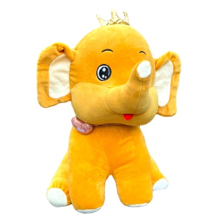 Elefant de plus Trompi, Inaltime 47 cm, Galben Mustar