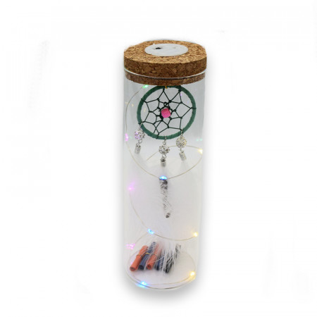 Prinzator de vise in suport din plastic, cu LED, DreamCatcher Verde
