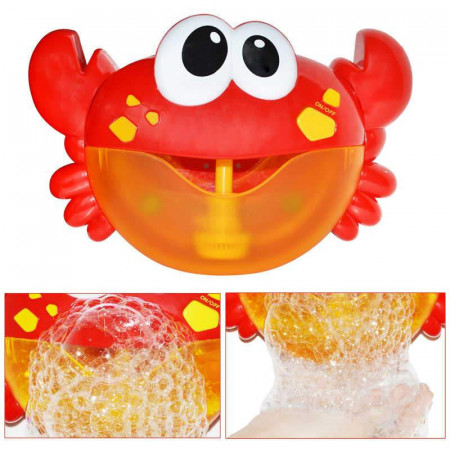 Jucarie de baie Bubble Crab cu difuzor de spuma si muzica