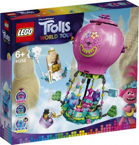 LEGO Trolls World Tour - Aventura lui Poppy cu balonul cu aer cald 41252, 250 piese