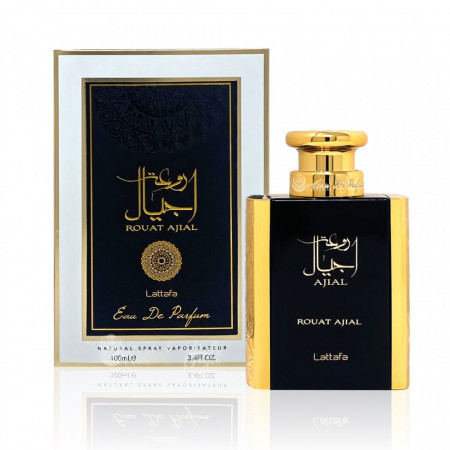 Parfum arabesc, Lattafa Perfumes Rouat Ajial Apa de Parfum, Barbati, 100ml