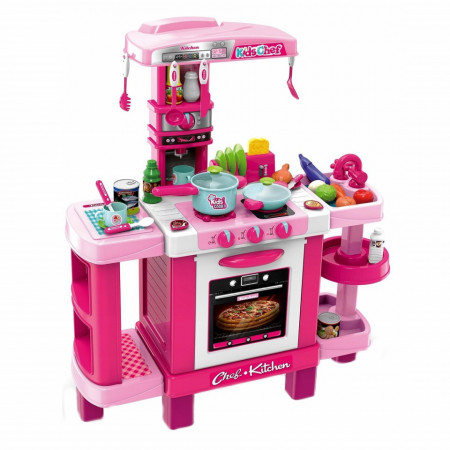 Bucatarie de jucarie Kids Chef cu accesorii, roz