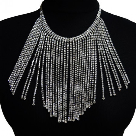 Colier Plastron cu pietre semipretioase, la baza gatului, CP011