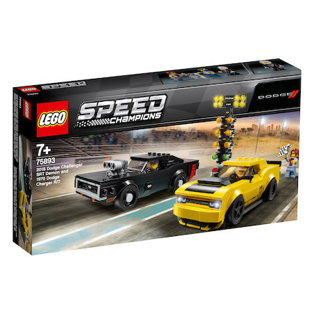 LEGO Speed Champions - 2018 Dodge Challenger SRT Demon si 1970 Dodge Charger R/T 75893, 478 piese