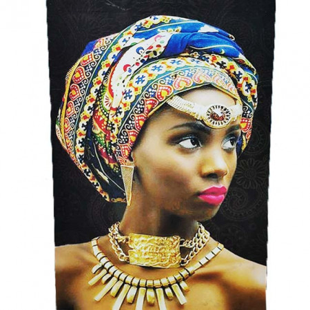 Tablou LED canvas, Mozaic African, 64 x 45 cm, CV030