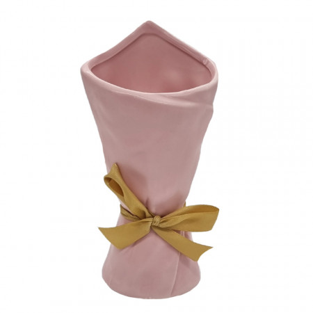 Vaza Bow, din material ceramic, Roz