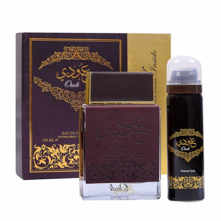 Ard al Zaafaran, Oudi, Barbati, Apa de Parfum 100 ml, Deodorant Spray 50 ml