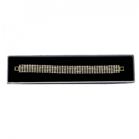 Bratara Stania eleganta, cu pietre semipretioase, in cutie, pentru femei, auriu, BS013