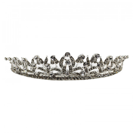 Diadema de par Princess, cu pietre artizanale, Argintiu, DP013