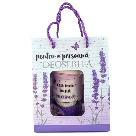 Set Cana ceramica si lingurita, cu mesaj pentru mama