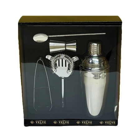 Set Mojito, cu 5 accesori pentru bauturi, Silver