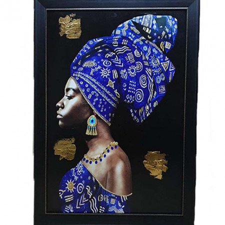 Tablou LED canvas, Mozaic African, 64 x 45 cm, CV0031