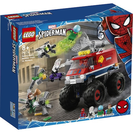 LEGO Super Heroes - Camionul gigant al Omului paianjen contra Mysterio 76174, 439 piese