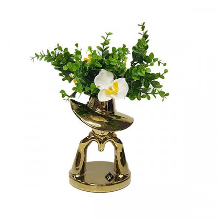 Vaza Venus Lady cu aranjament, gold