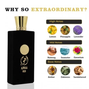 Apa de Parfum Nusuk Ajwaa Oud Black, Barbati, 100 ml - Img 3
