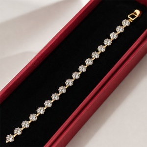 Bratara eleganta tip Tennis cu cristale zirconiu cubic, in cutie cadou, Auriu - Img 4
