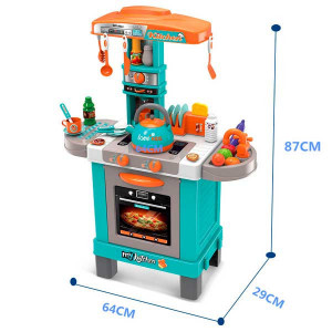 Bucatarie de jucarie Kids Chef cu accesorii, albastru